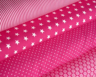Fabric fuchsia 4 substances 50 x 145 cm