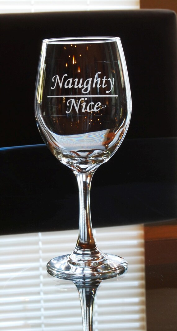 naughty nice wine glass