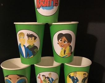 10 Wild Kratts Birthday Party Paper Cups | 12 ounces