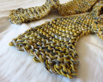 Non-Wool Alternative - Handspun, handknit scarf
