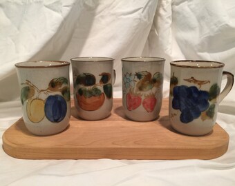 Vintage Stoneware Mugs - Made in Japan