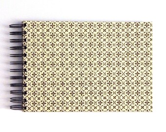 spiral bound Photo Album brown graphic pattern