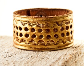 Leather Cuff, Leather Jewelry, Bohemian Jewelry, Women's Bracelet Wristband