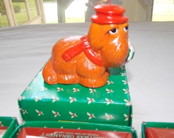 Vintage 1970's Sesame Street holiday ornament SNUFFLEUPAGUS Rare