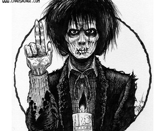 Halloween Saints: Billy Butcherson Original Ink Art by Chad Savage