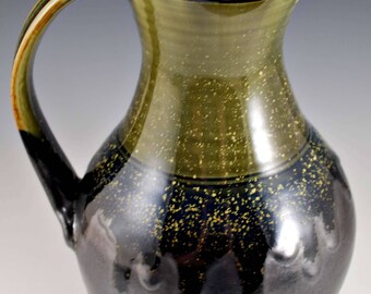Breakfast Blue and Black Pitcher