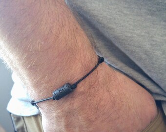 Mens Essential Oil Bracelet, Boys Diffuser Bracelet, Lava Bracelet, Masculine Bracelet, Boyfriend Bracelet, Mens Summer Bracelet, Boy's Gift