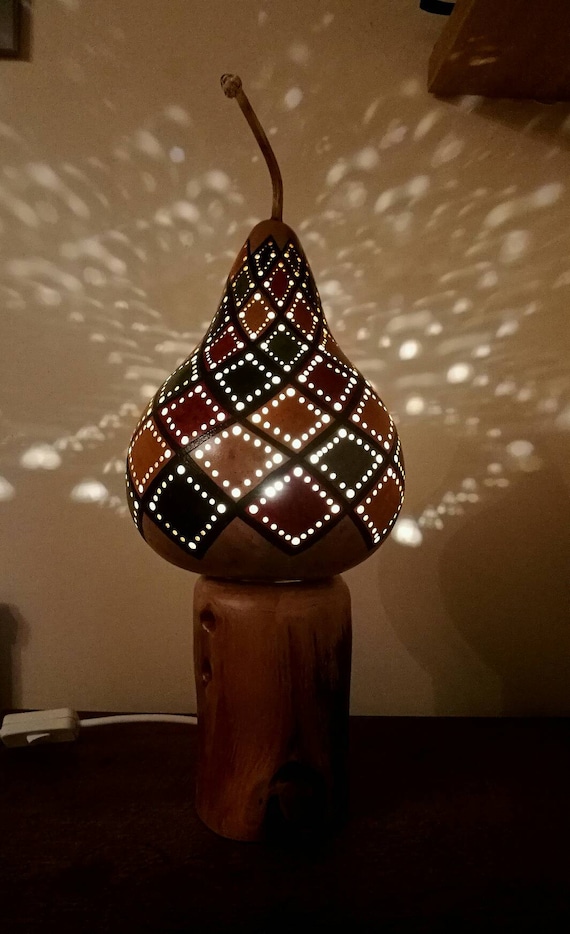 harlequin gourd luminary uk grown made unusual led