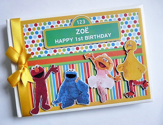 Sesame Street Birthday Guest Book Personalised Memory Book