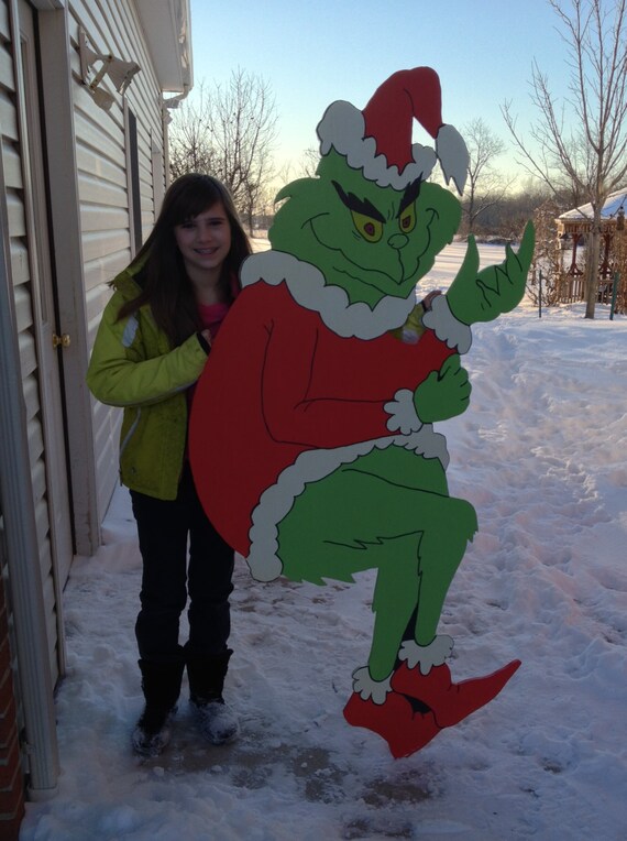 Items similar to Special Order for Jerri B "grinch like" Christmas Character Yard Art