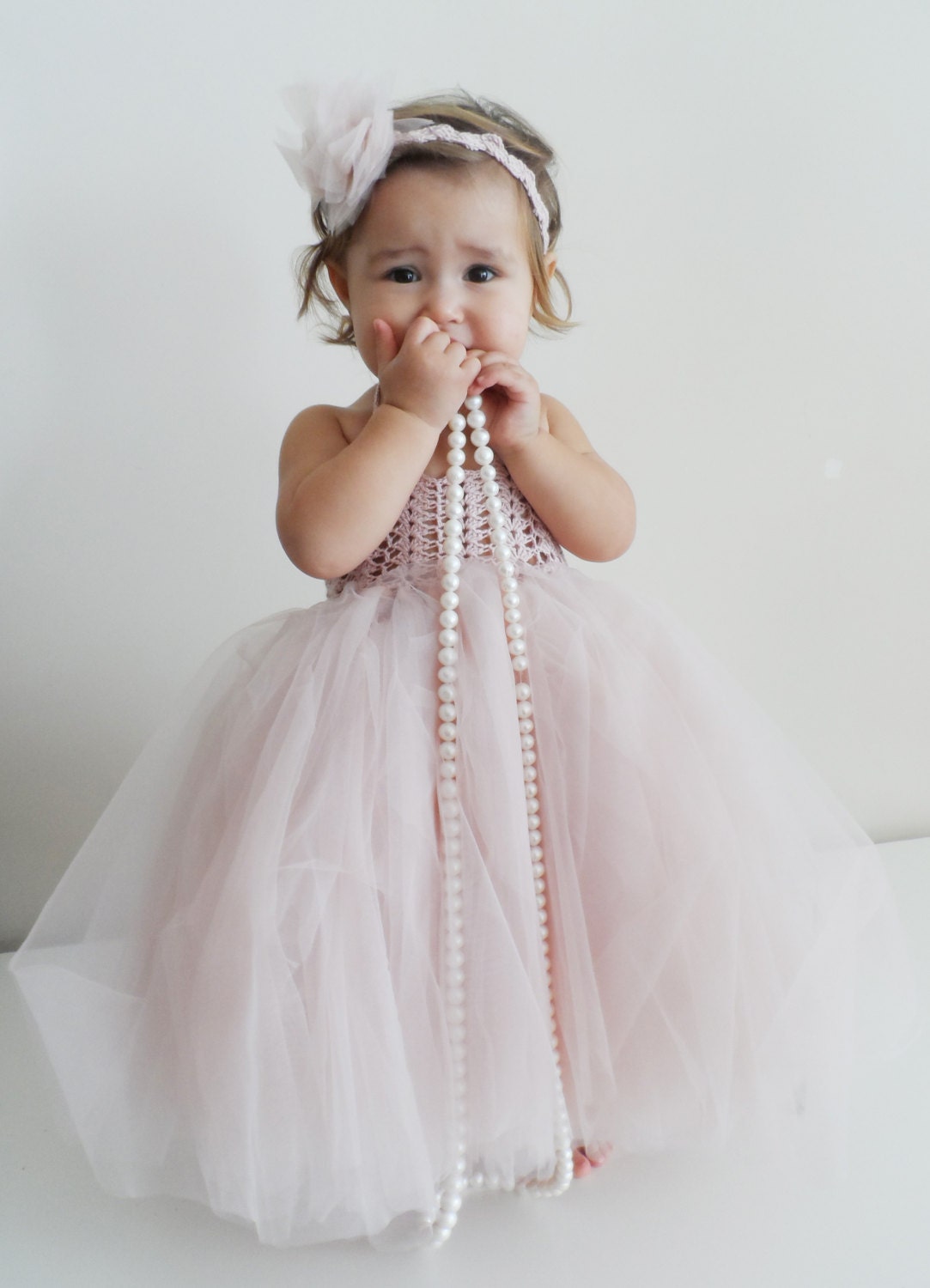 Ankle Length Baby Girl Tutu Dress. Baby Flower Girl Tulle Ankle Length Baby Girl Tutu Dress. Baby Flower Girl Tulle
