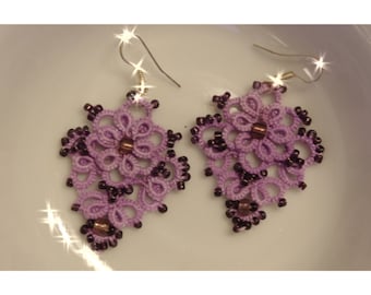 Tatted Earrings "Karen" - tatting pattern