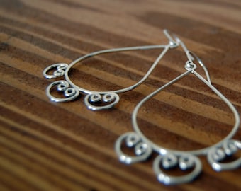 Arabic Teardrops - urban landscapes inspiration - sterling silver earrings