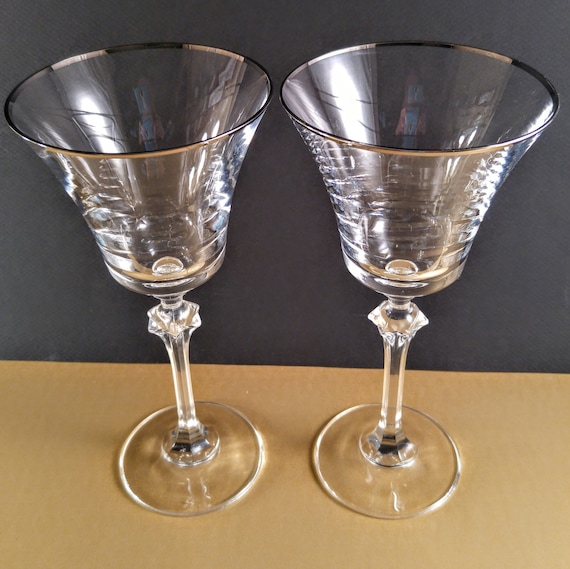 Vintage Spiegelau German Leaded Crystal Wine Glasses with