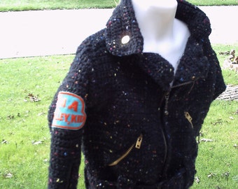 on SALE this week only Motorcycle Crochet Biker Jacket Toddler