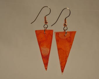 Earrings triangular series "translucent colors"