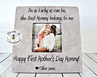 ON SALE Mother's Day Gift for Mom, I'm As Lucky As Can Be, Best Mommy, First Mother's Day Gift, Birthday Gift for Mom, Mother's Day, New Mom