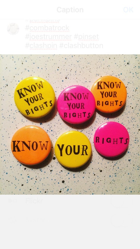 Know Your Rights pin set