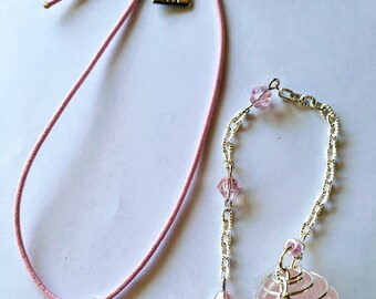 MOTHER'S DAY Rose Quartz Pendant! Add a Birthstone or Silver Charm! Only 1.50 each !!! Necklace, Keychain, Sun Catcher + More!!