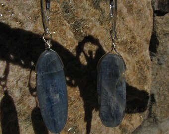 Kyanite , sterling silver earrings.