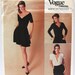 Vogue 2092 Donna Karan free shipping US bodysuit wrap top flared shorts size 12 vintage 80s sewing pattern uncut designer Original