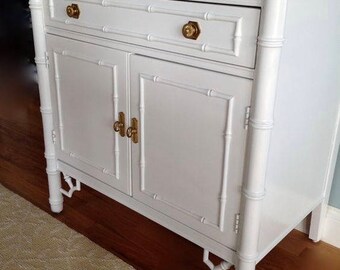 Faux Bamboo nightstand thomasville customizing available