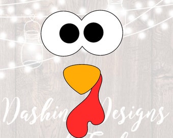 DIGITAL DOWNLOAD turkey svg - turkey face svg - gobble svg - thanksgiving svg - fall svg - Cutting File - png