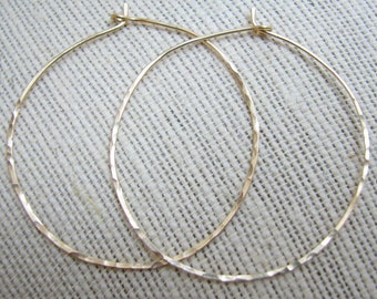 SALE: Hammered gold/silver/copper/rose gold Hoop Earrings
