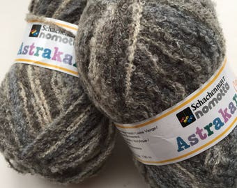 New wool yarn, specialty yarns, gray yarn, Wool Acrylic blend, knitting, craft yarn, discontinued yarn, destash, vintage yarn, crochet