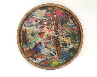 Alaska Metal Tray, Painted, Decorative, Practical