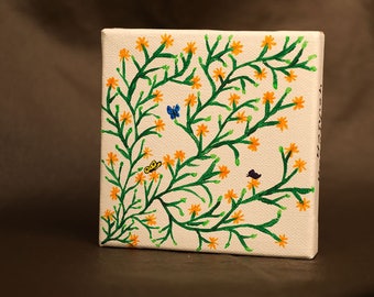 Butterfly Bush miniature painting