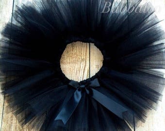 Black Handmade Sewn Tutu, Babies, Toddlers and Girls, Full and Fluffy, Special Occassion, Birthday Party