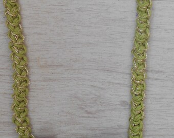 Necklace Freeform Crochet With Seaglass