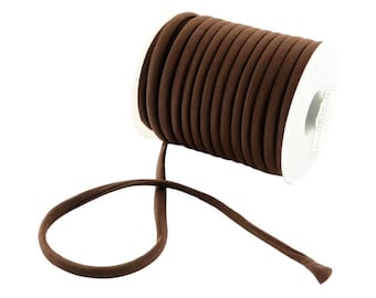 2 Meters Stitched Brown Color Lycra Cord, Soft And Thick Cord, Stretchy Nylon Lycra String, Elastic Cord 5 mm Sold in 2 & 5 meter Length