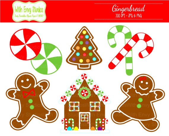 Items similar to 50% OFF Gingerbread Clipart - Gingerbread House ...