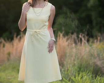 Vintage Light Yellow Dress (Size Small)