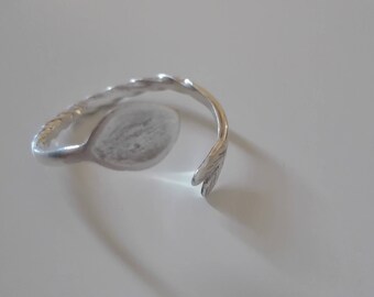 Silver ring cocktail spoon. Silver ring for lovers of cocktails. Silver ring for bartender.Collection mojito. Barman Jewelery