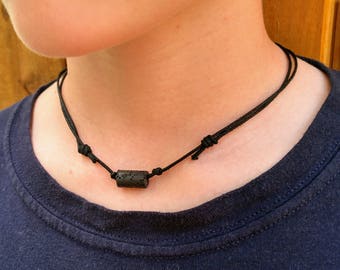 Mens Essential Oil Necklace, Boys Diffuser Necklace, Lava Necklace, Oil Diffuser, Masculine Necklace, Boyfriend Necklace, Men's Gift