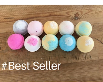 10 Bath Bombs Gift Set | Natural Bathbomb | Vegan Bathbombs | Organic Bathbombs | Bath Fizziebath