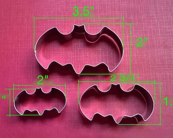 Batman Cookie Cutter 3 Piece Set, Cookies, Baking, Fondant, Crafts