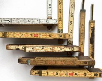 one 72" folding ruler, vintage EXTENSION ruler, vintage yardstick from Elizabeth Rosen