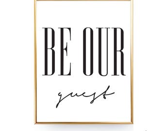 Be Our Guest Print Room Sign Home Printable Art Be Our Guest Print Room Sign Home Printable Art