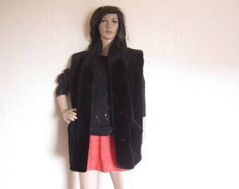 Vintage Teddy vest jacket plush vest faux fur vest S / m