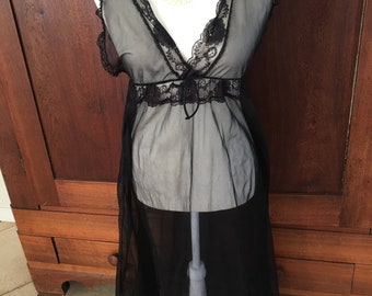 S/Sheer/Long/Nightgown/Small