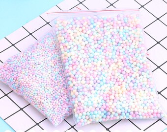 squishy non bleeding macarons foam beads (A pack of 2.5 cups)