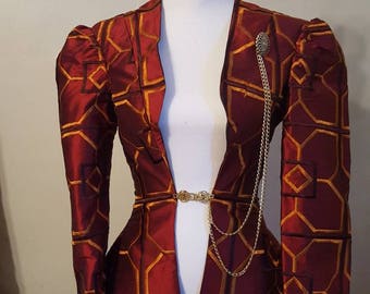 Red Geometric Steampunk Jacket