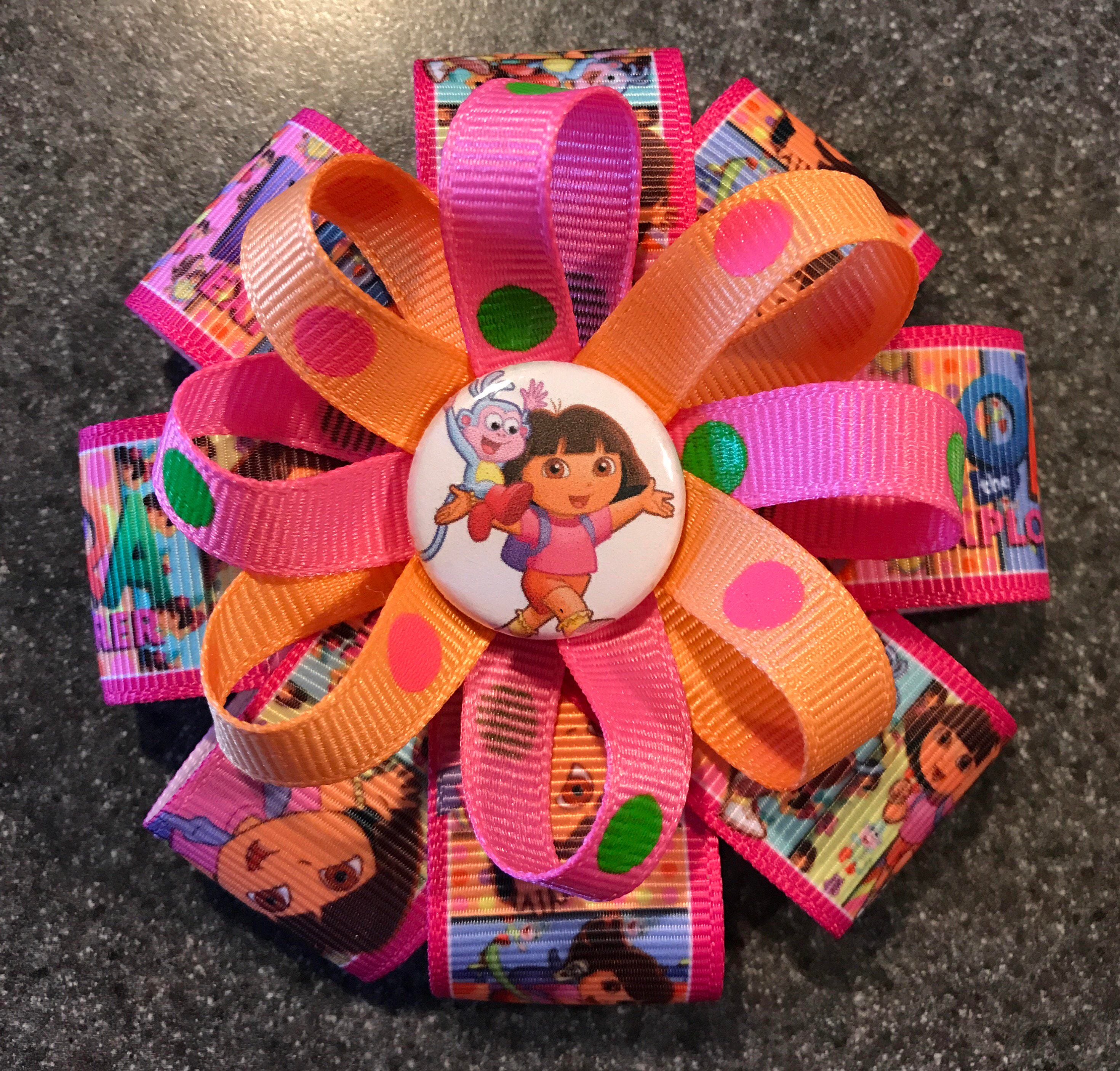 Dora the Explorer Hair Bow or Headband 2 sizes available