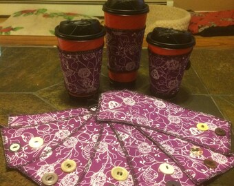 Purple Coffee Sleeve