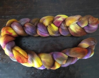Dyed bfl combed top, bfl roving, blue face Leicester wool