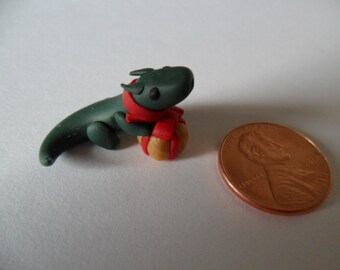 Wingless Green Present Dragon